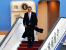奥巴马飞抵北京首都机场