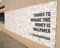 津巴布韦的“钱墙”
